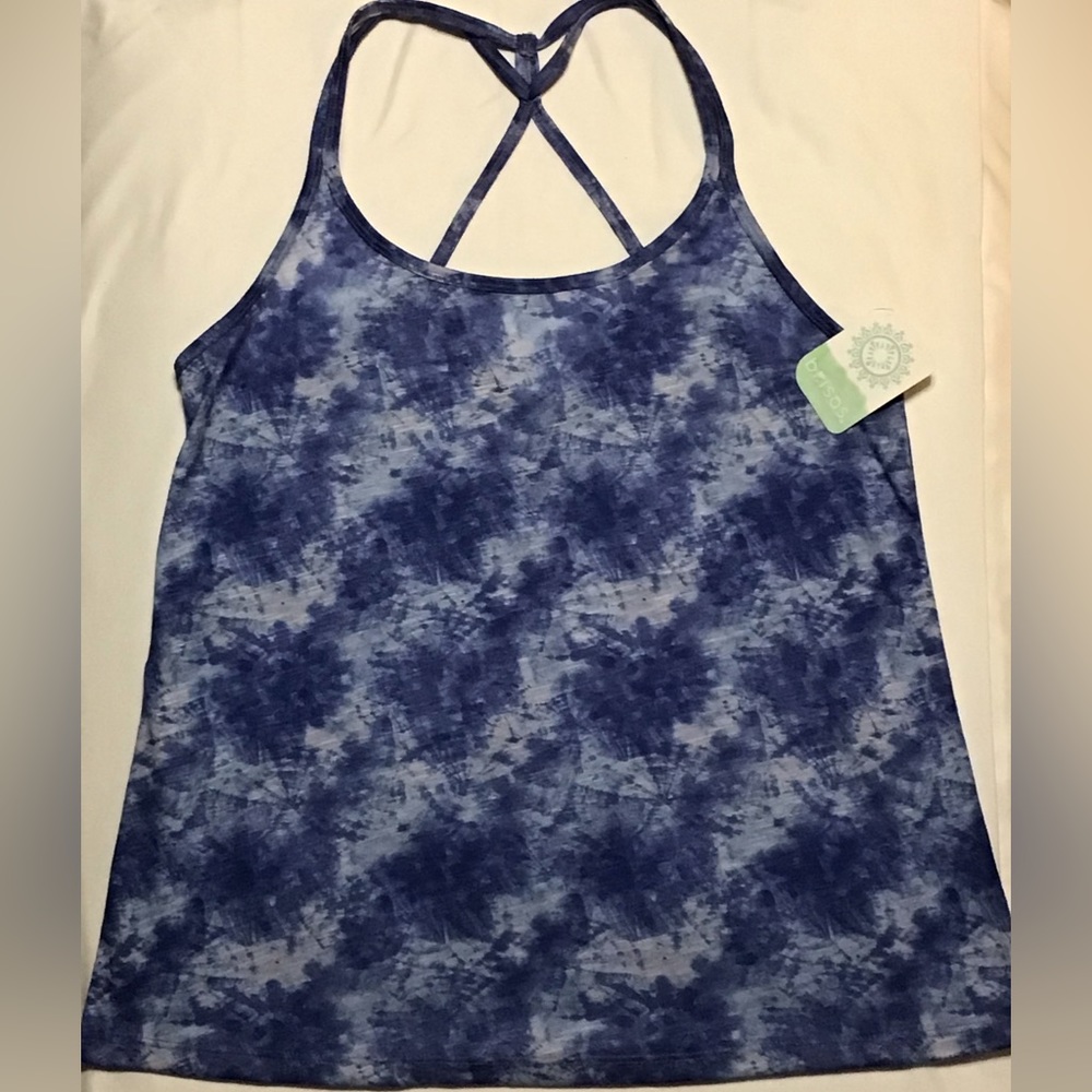 Brisas blue tank top size M NWT athletic wear great for your gym workout